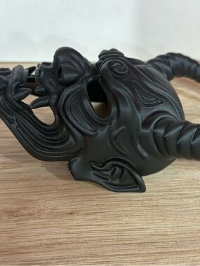 Source Unknown Black Decorative Dragon Mask/Wall Accent